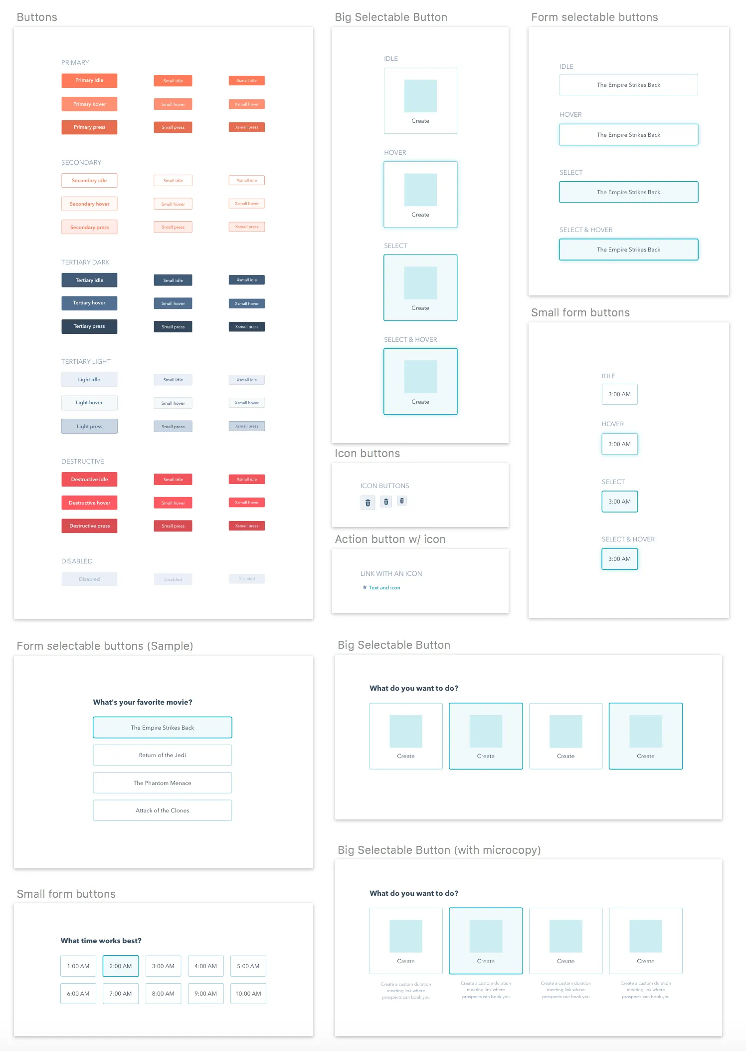 Canvas button system
