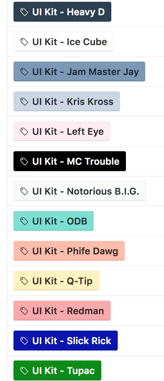 Release naming scheme: UI Kit named after rappers
